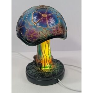 Stained‎ Glass Resin Plant Series Table Lamp Bohe Mushroom Night Lights Decor
